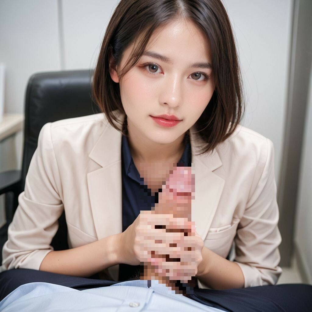 サンプル画像1:職場でエッチなご褒美タイム 〜手コキ・オナホ・足コキ・パイズリ・フェラ(AI美エロ) [d_455742]