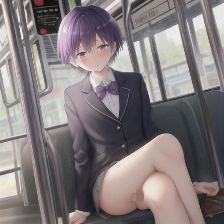 サンプル画像4:紫髪ショートちゃんのどこでも露出！！(まんまんちん) [d_455779]