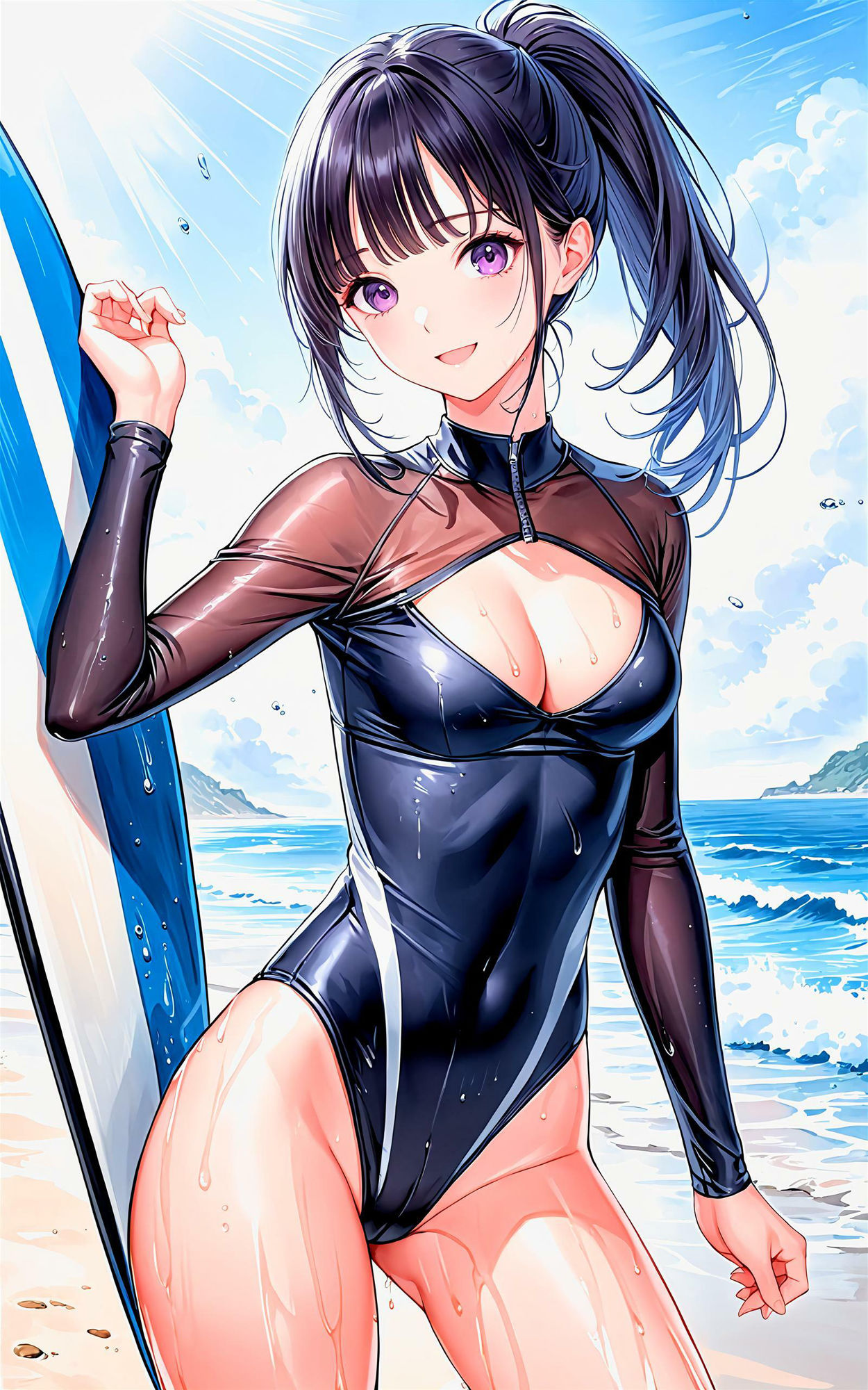 サンプル画像2:エチエチサーフィン部 波打ち際のエチエチ特訓！ vol.2(BETA) [d_455804]