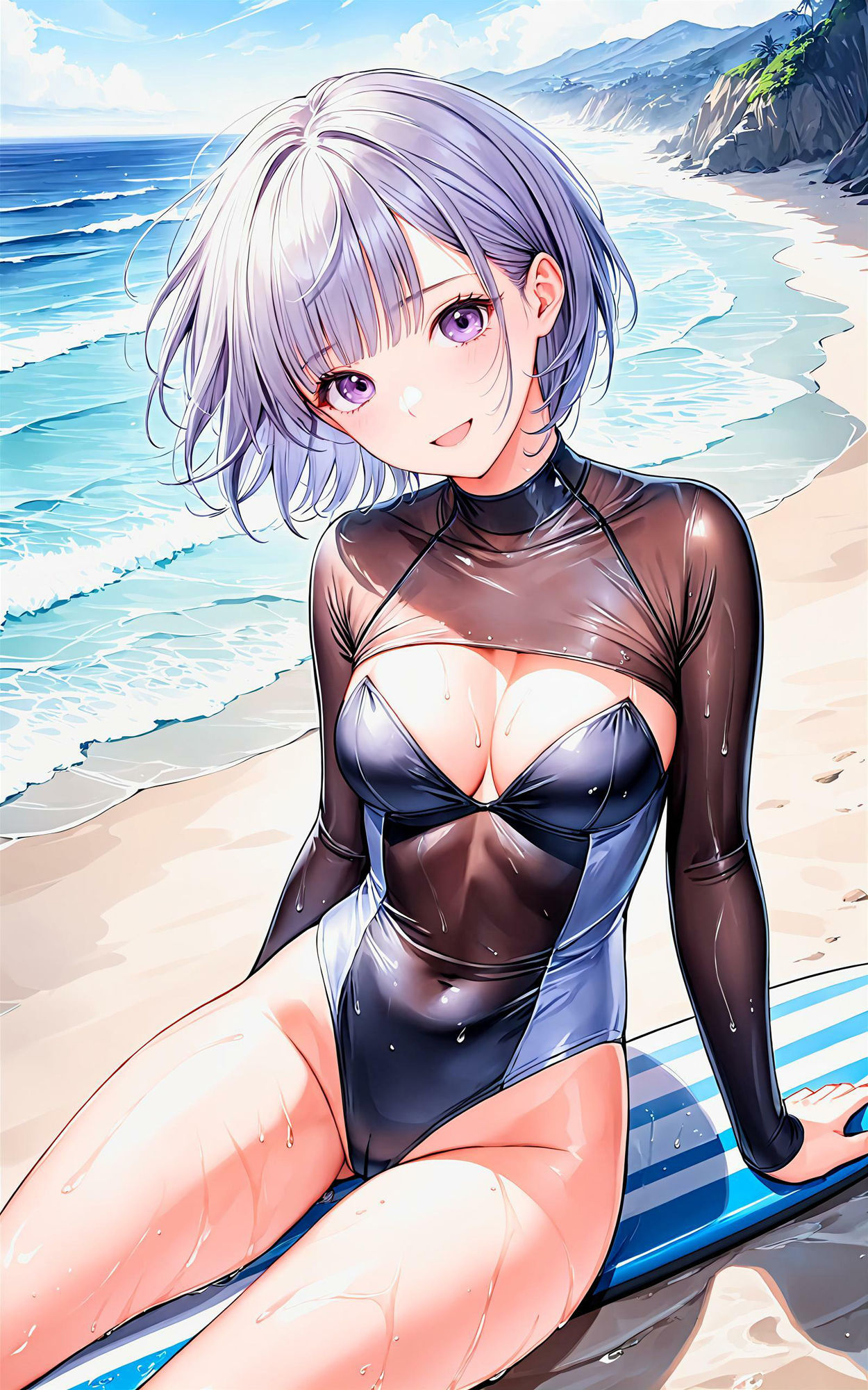 サンプル画像4:エチエチサーフィン部 波打ち際のエチエチ特訓！ vol.2(BETA) [d_455804]