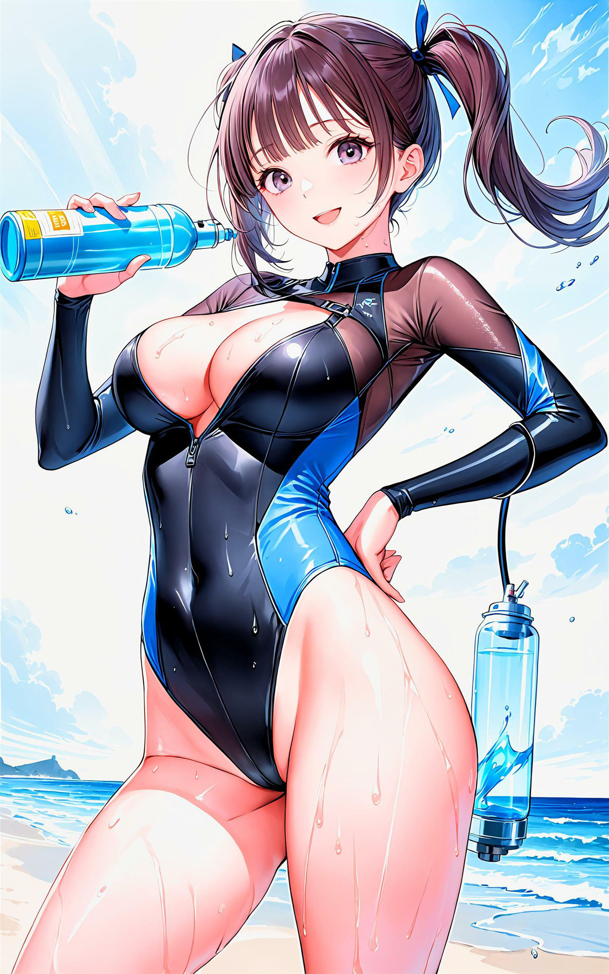 サンプル画像5:エチエチダイビング部 ウェットスーツがエチエチすぎて深海までダイビング！ vol.2(BETA) [d_455809]