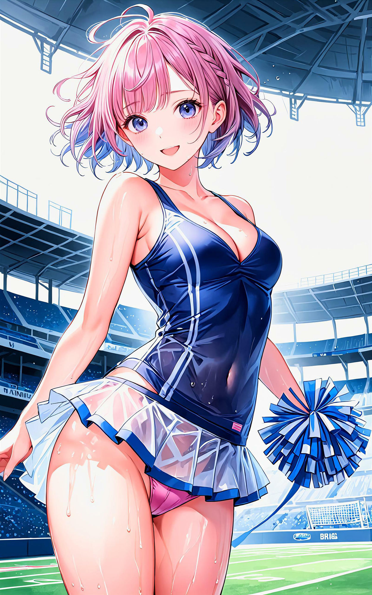 サンプル画像1:エチエチチアガール部 汗だくチアのフレフレで試合に集中できない件 vol.2(BETA) [d_455811]