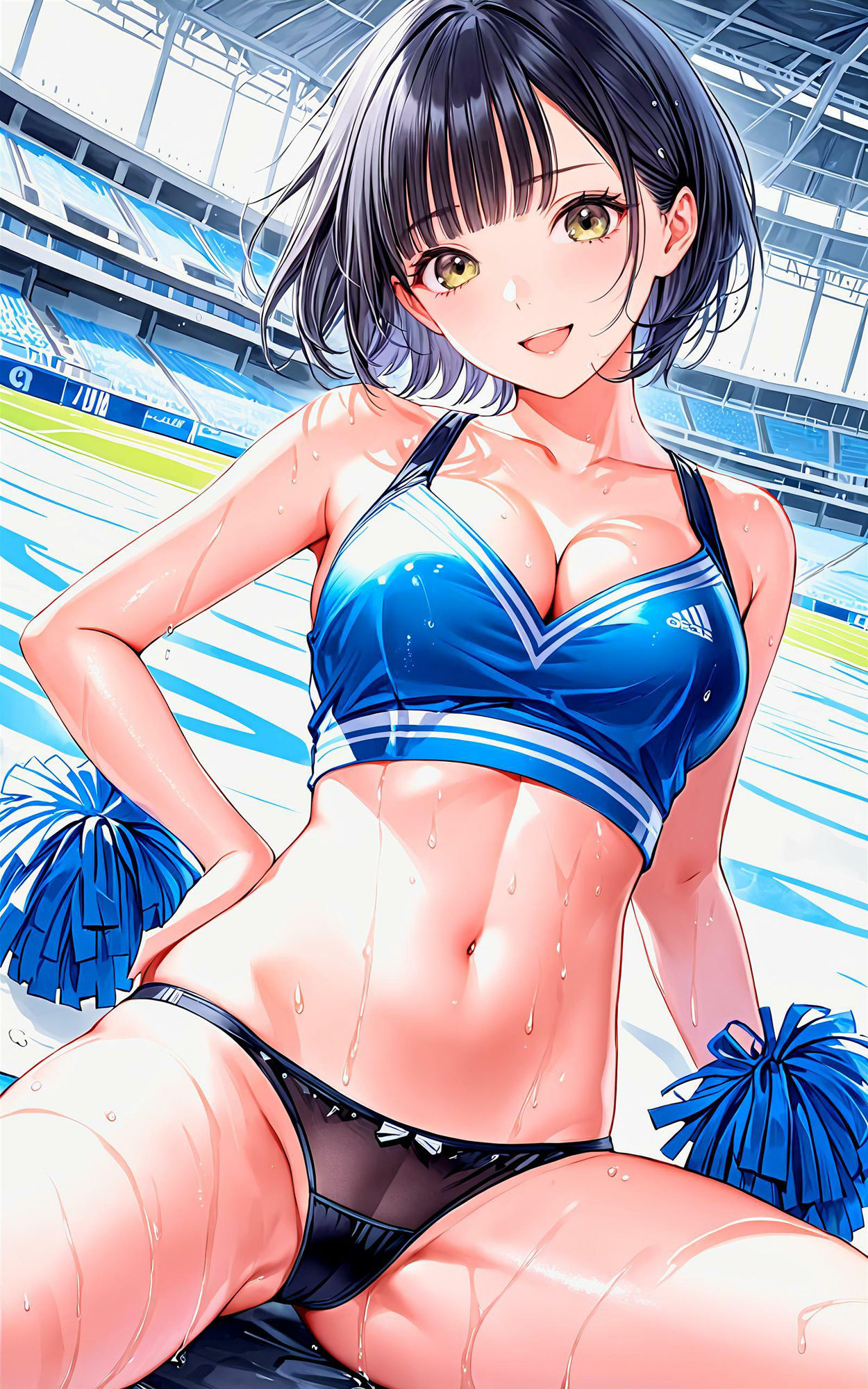 サンプル画像2:エチエチチアガール部 汗だくチアのフレフレで試合に集中できない件 vol.2(BETA) [d_455811]