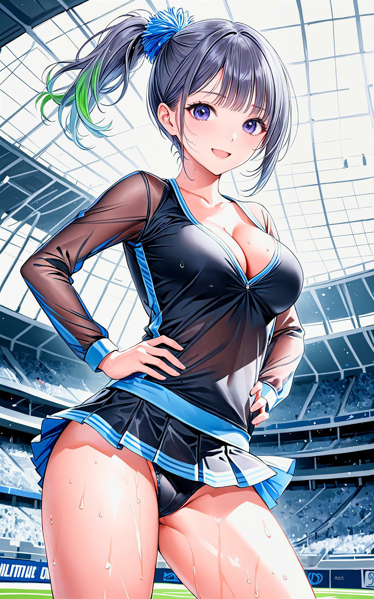 サンプル画像4:エチエチチアガール部 汗だくチアのフレフレで試合に集中できない件 vol.2(BETA) [d_455811]