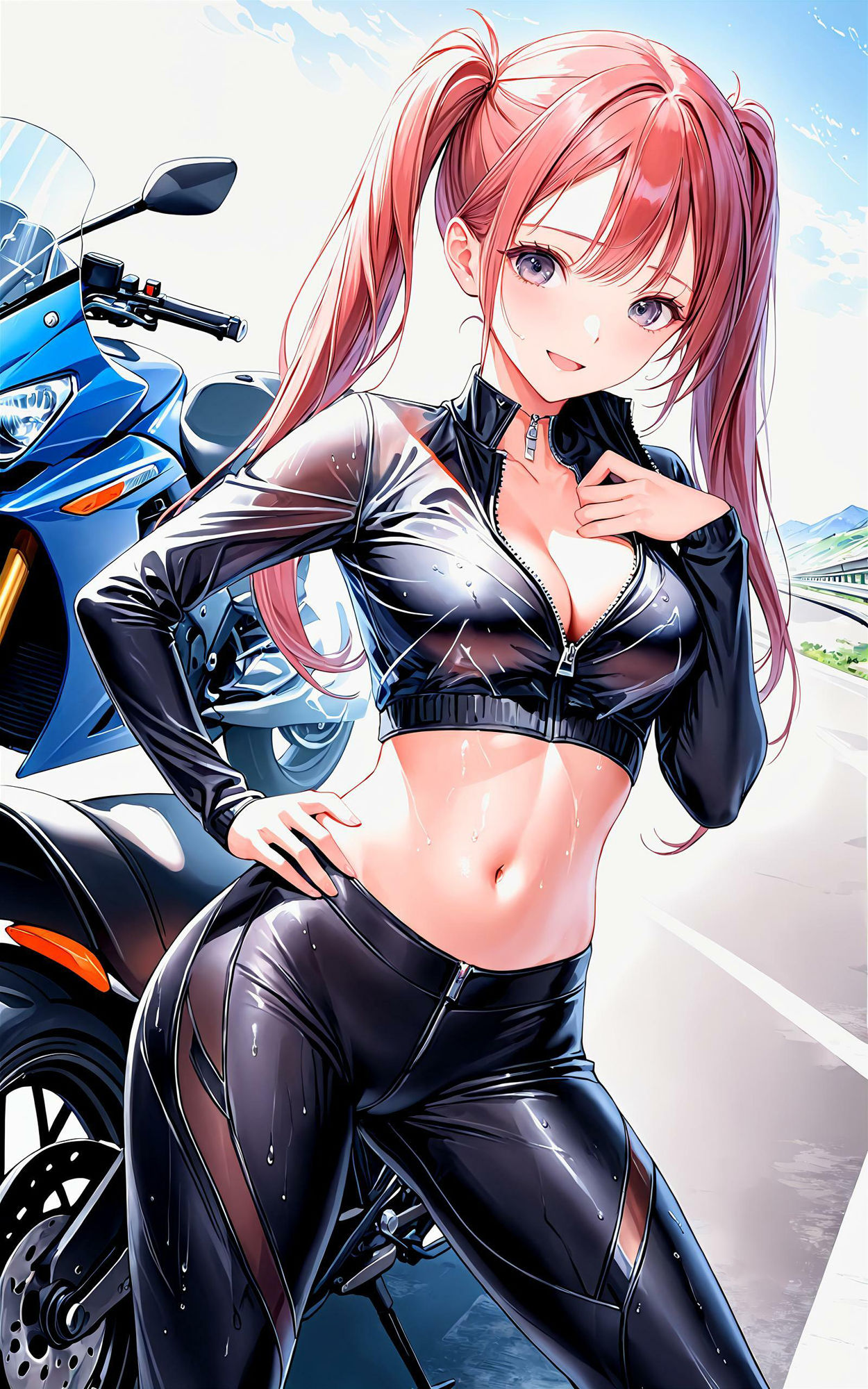 サンプル画像1:エチエチツーリング部 バイクウェアがエロすぎる女神と禁断の峠攻め！ vol.2(BETA) [d_455813]