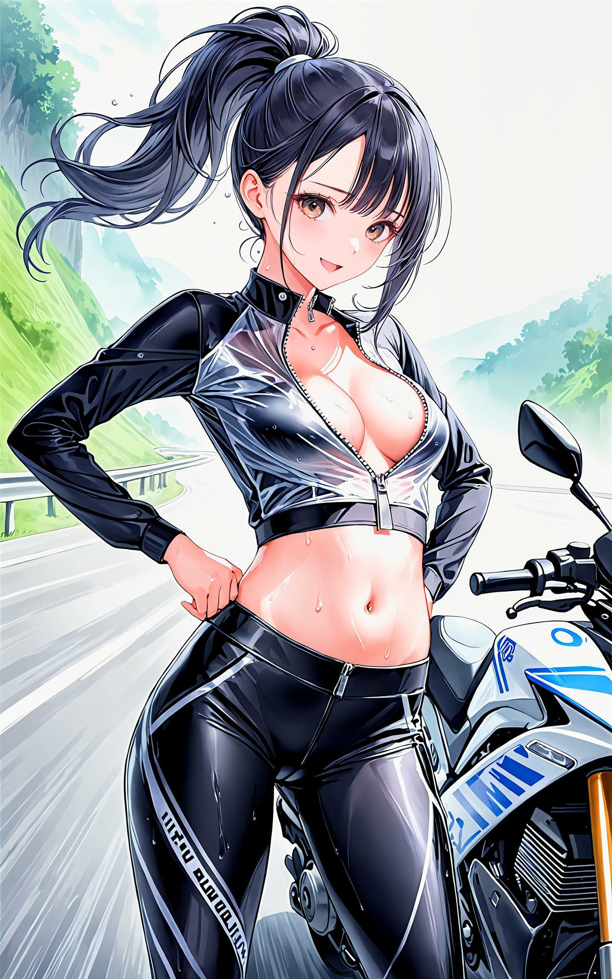 サンプル画像3:エチエチツーリング部 バイクウェアがエロすぎる女神と禁断の峠攻め！ vol.2(BETA) [d_455813]