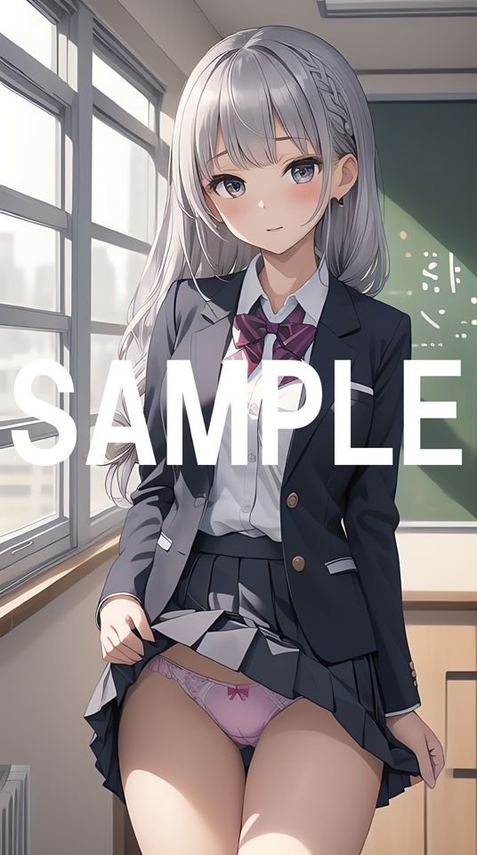 サンプル画像1:パンツ見せ娘！ ブレザー(練乳まみれ) [d_455822]