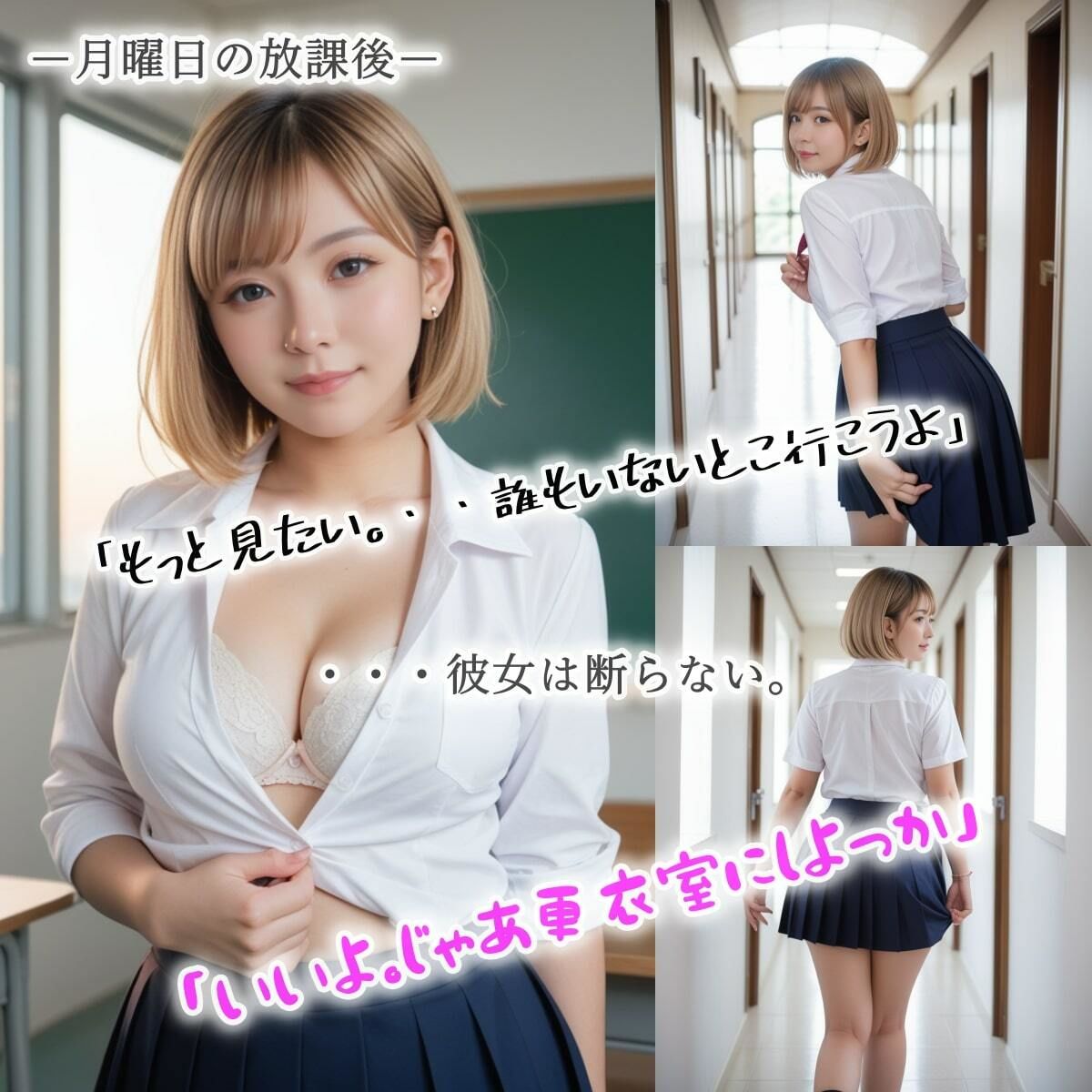 サンプル画像4:いいなりギャル〜更衣室でおま〇こ＆ぶっかけ〜(ぷよんぷよんスライム) [d_455862]