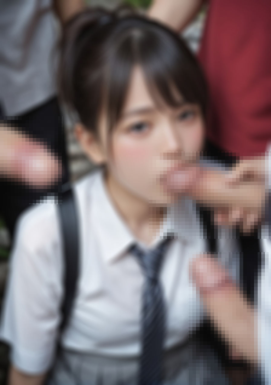 サンプル画像1:美少女ぶっかけザーメン娘 臭いちんぽに囲まれて臭い精子をあびまくり(てへぺろクラブ) [d_455886]