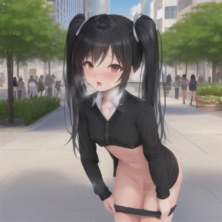 サンプル画像5:黒髪ツインテールちゃんのどこでも露出！！(まんまんちん) [d_456006]