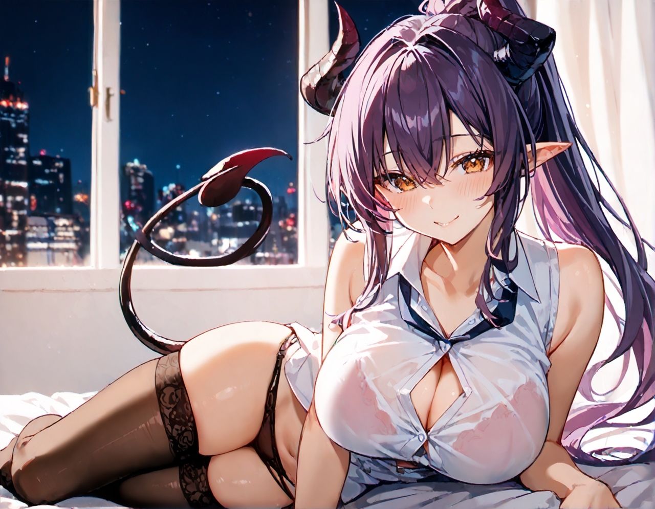 サンプル画像2:サキュバス彼女と甘々2人暮らし性活？(AuroraStudio) [d_456010]