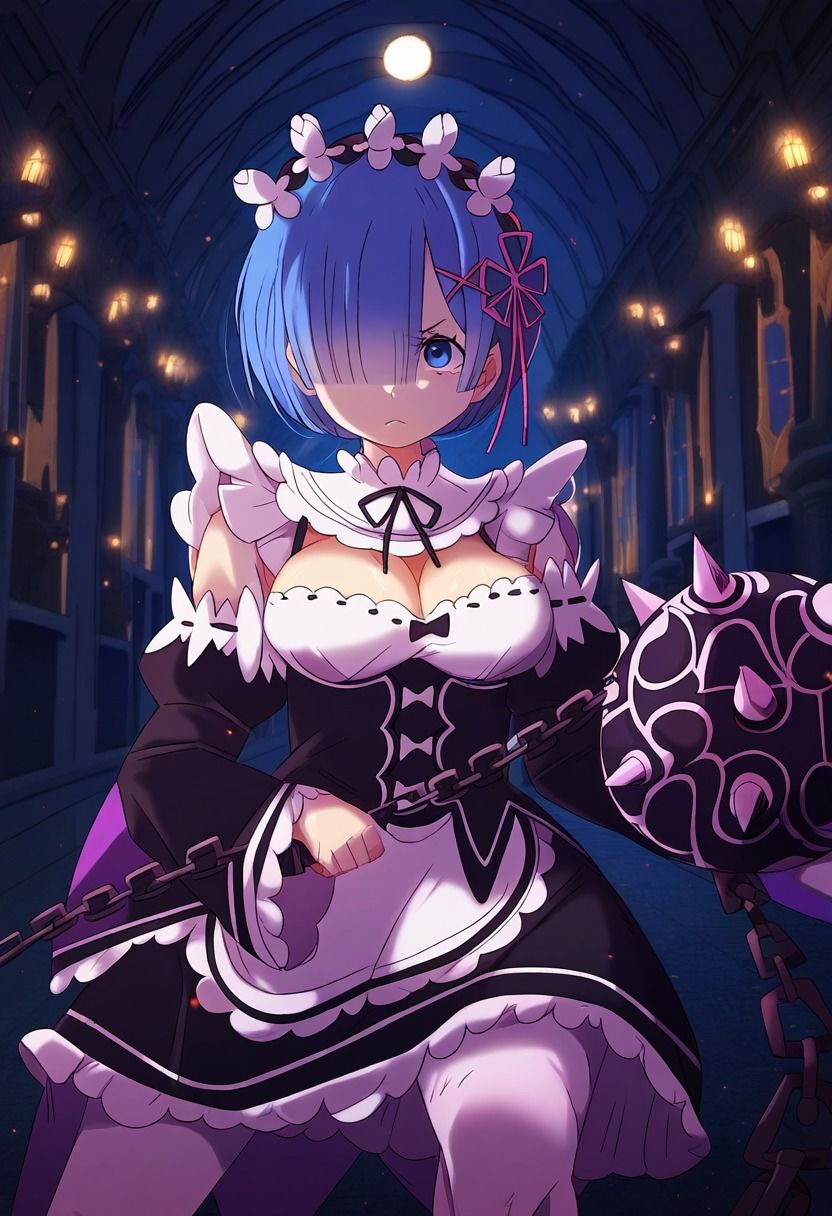 サンプル画像2:レム vs ぬるぬる触手(Nakki_触手・ヒロピン) [d_456149]