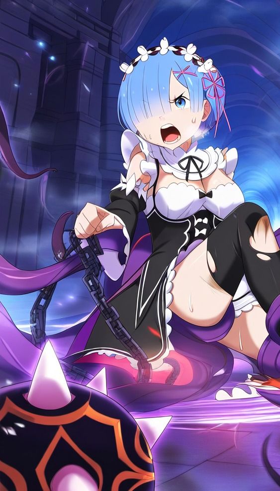 サンプル画像4:レム vs ぬるぬる触手(Nakki_触手・ヒロピン) [d_456149]