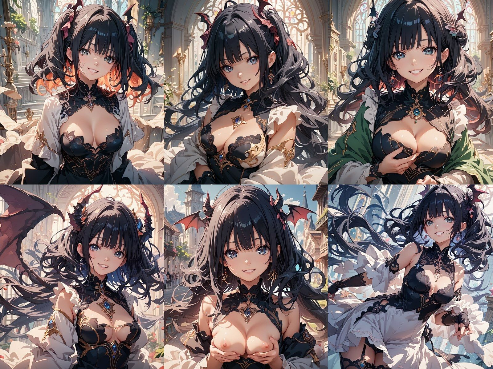 サンプル画像1:黒髪サキュバスが中出しセックスでビッチになりアヘ顔をキメた件(ビッチ化計画) [d_456157]