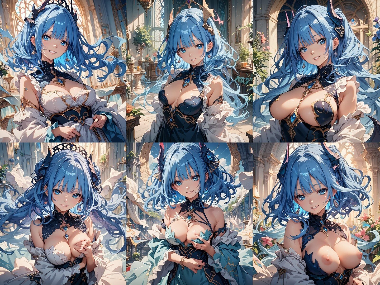 サンプル画像1:青髪サキュバスが中出しセックスでビッチになりアヘ顔をキメた件(ビッチ化計画) [d_456164]