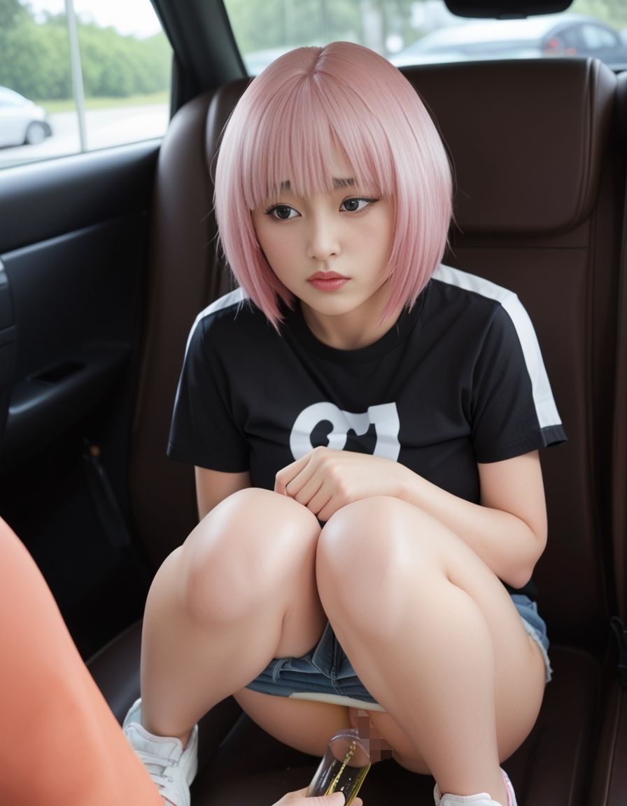 サンプル画像5:車内緊急放尿(P-AI planning) [d_456186]