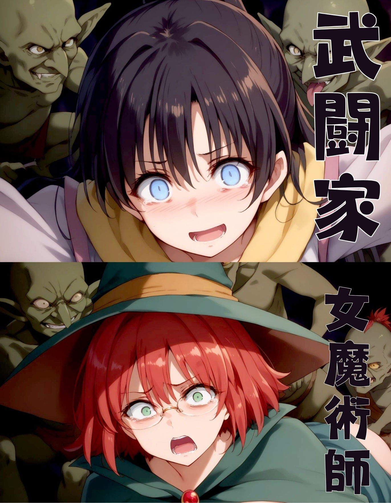 サンプル画像1:ゴブリンスレ◯プー 〜武闘家・女魔法使い、あの名シーンを〜(AIエンジニア) [d_456212]