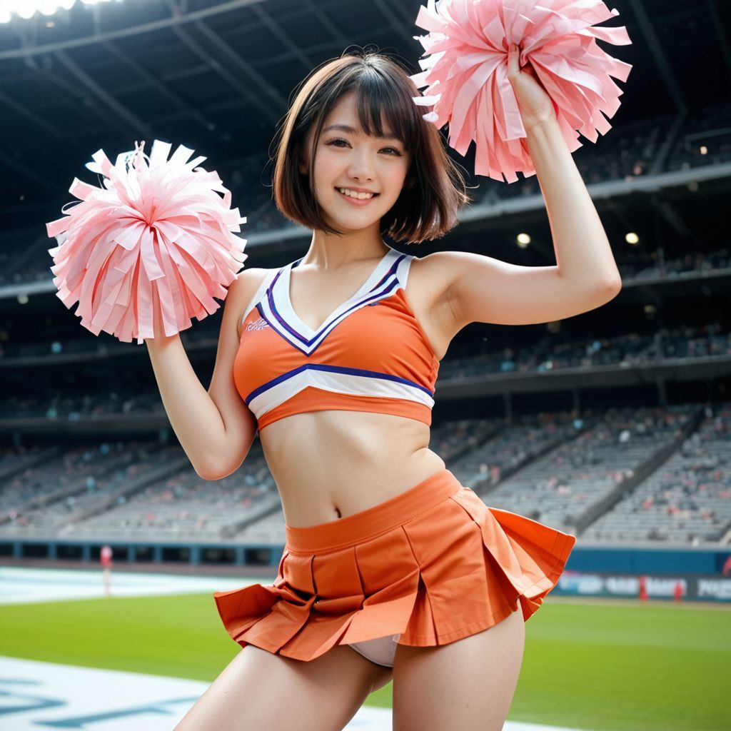 サンプル画像1:生パンツのチアガールたち(AI美エロ) [d_456362]