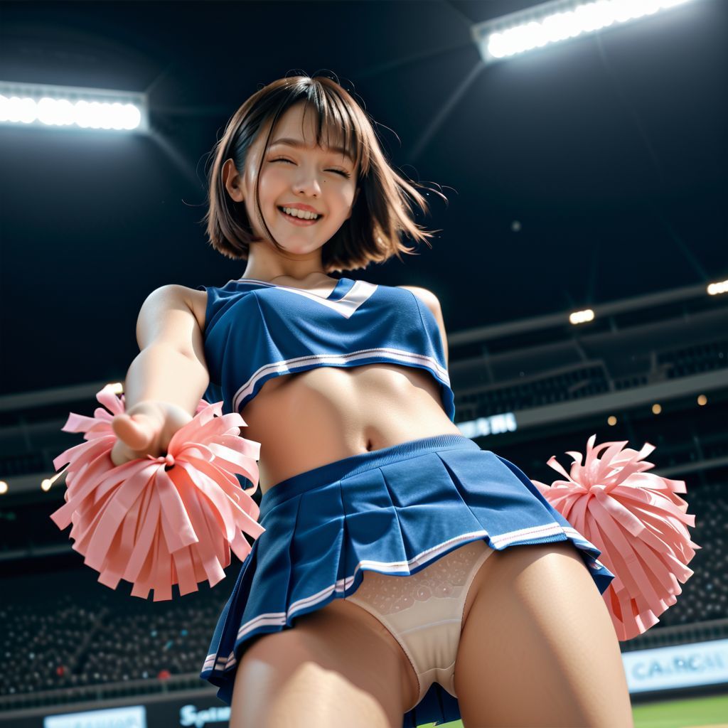 サンプル画像4:生パンツのチアガールたち(AI美エロ) [d_456362]