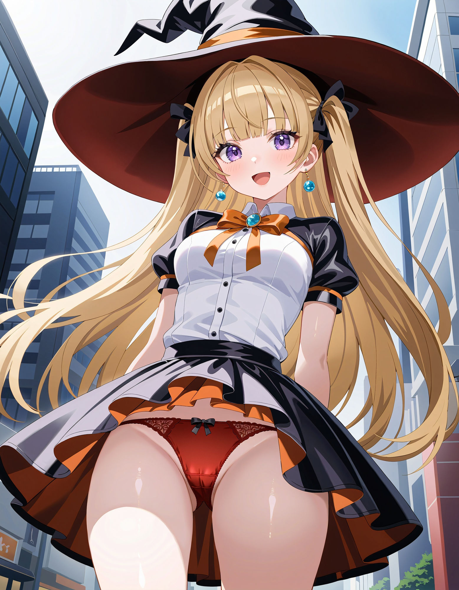 サンプル画像2:ハロウィンコスプレでローアングルパンチラ(D.P.H.) [d_456549]