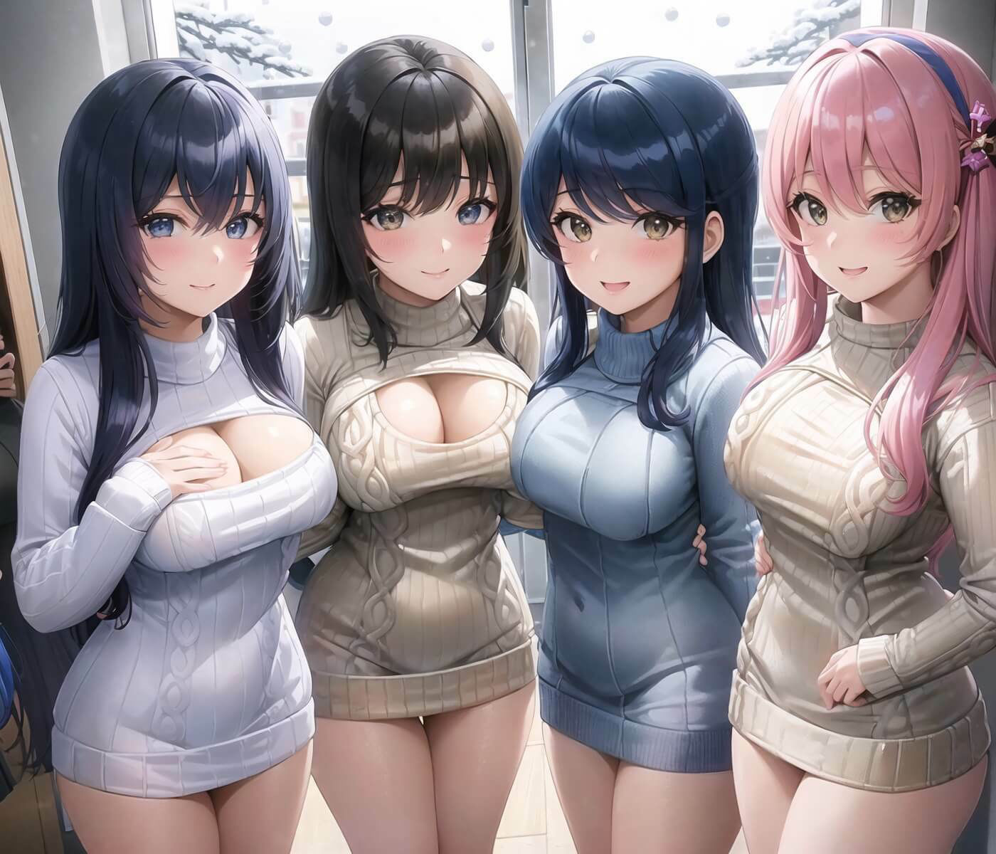 サンプル画像4:J○彼女が、童貞を殺すセーターで超誘惑！6【セリフ付き10枚・合計300枚収録】(虚構クラブ) [d_456662]