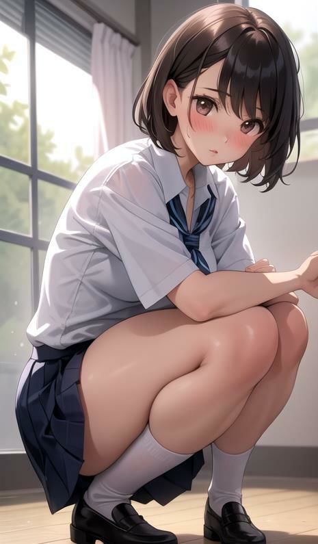 サンプル画像2:【あつがりな私たち】 地球温暖化は深刻化 日本の南に位置する私たちの学校は サウナ状態 服より命を優先した私達が直面したのは カラダの温暖化問題でした・・ ＃13(スタジオかぐや) [d_456798]