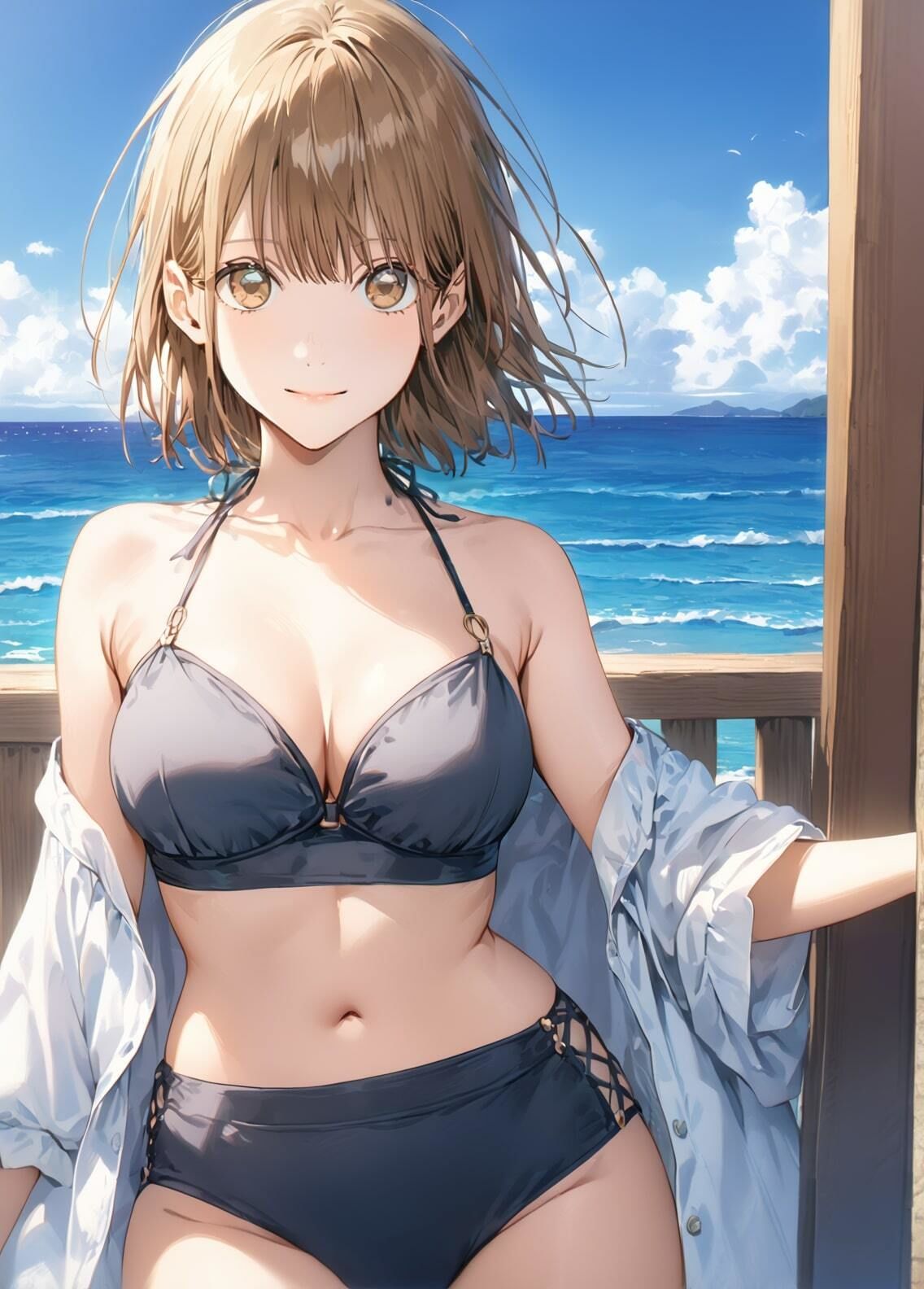 サンプル画像4:「アオのハコ」鹿野千夏 水着写真集（全16種類434枚）(人の海) [d_456859]