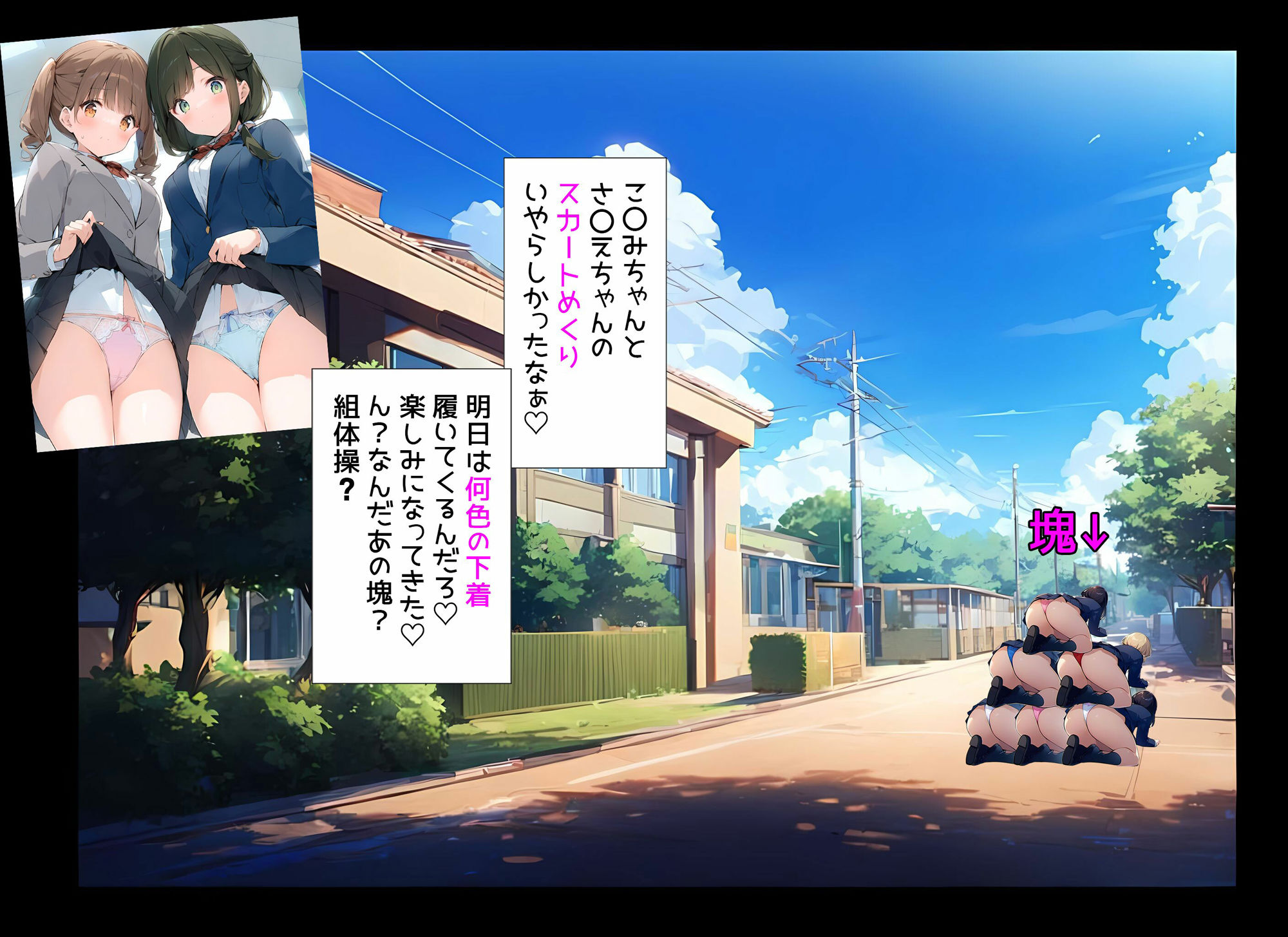 サンプル画像3:なんでうちのクラスの女子は皆して下着を見せてくるんだ(日替わりさん) [d_456915]