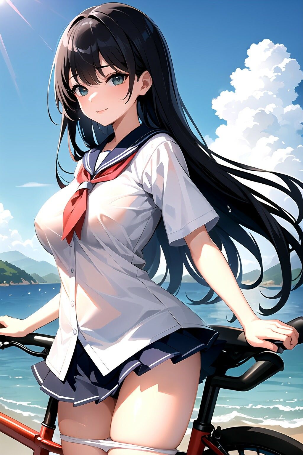 サンプル画像2:【黒髪編】田舎の女子校生が輪●緊縛〜海が見える学校2〜(AIザッハトルテ) [d_456930]