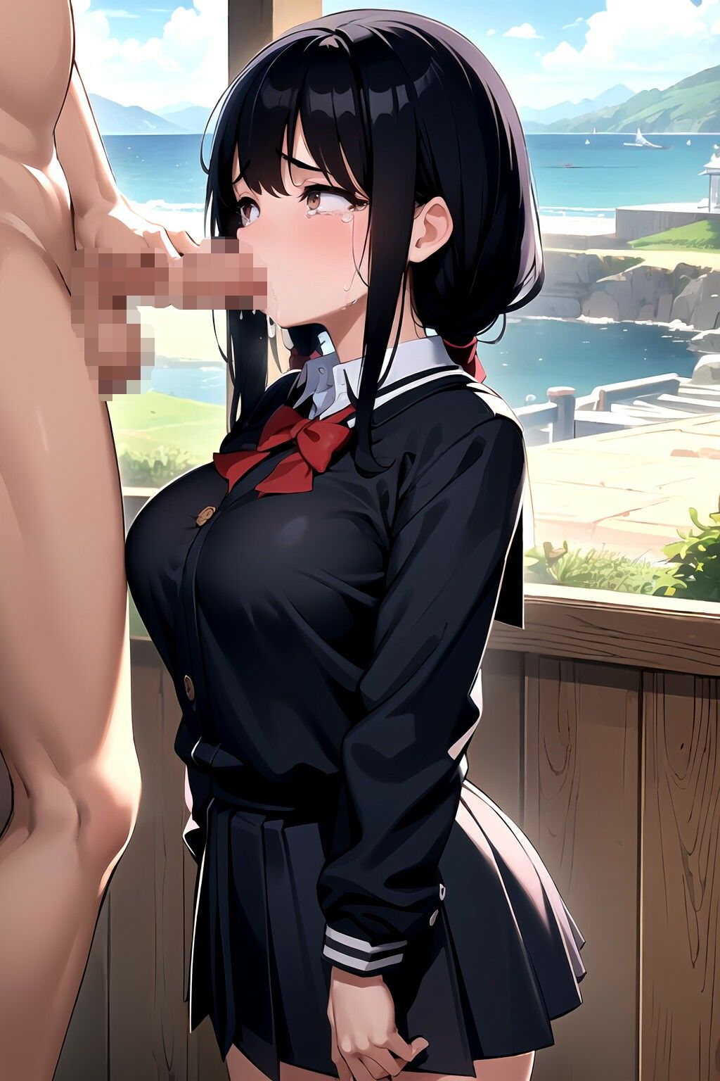 サンプル画像4:【黒髪編】田舎の女子校生が輪●緊縛〜海が見える学校2〜(AIザッハトルテ) [d_456930]