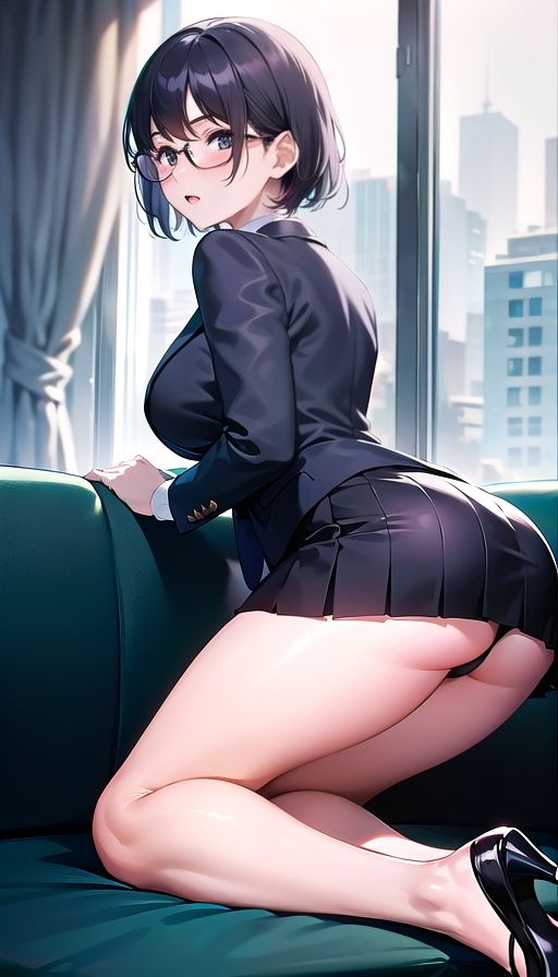 サンプル画像3:黒髪巨乳美人オフィス(くろめあい) [d_456939]