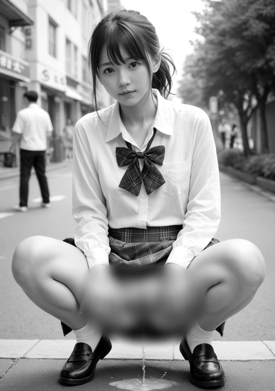 サンプル画像1:放尿少女 外でおしっこが止められない変態優等生(山と撫でシコシコ) [d_457114]