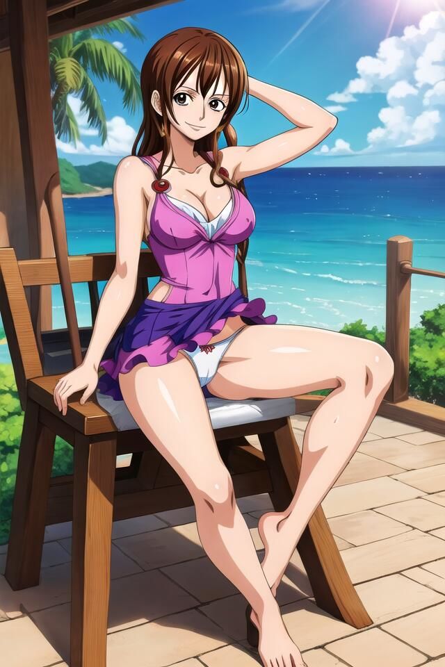 サンプル画像6:『ワンピ〇ス』の美しき航海士、ナ◎ちゃん(アイドル・マイスター) [d_457146]