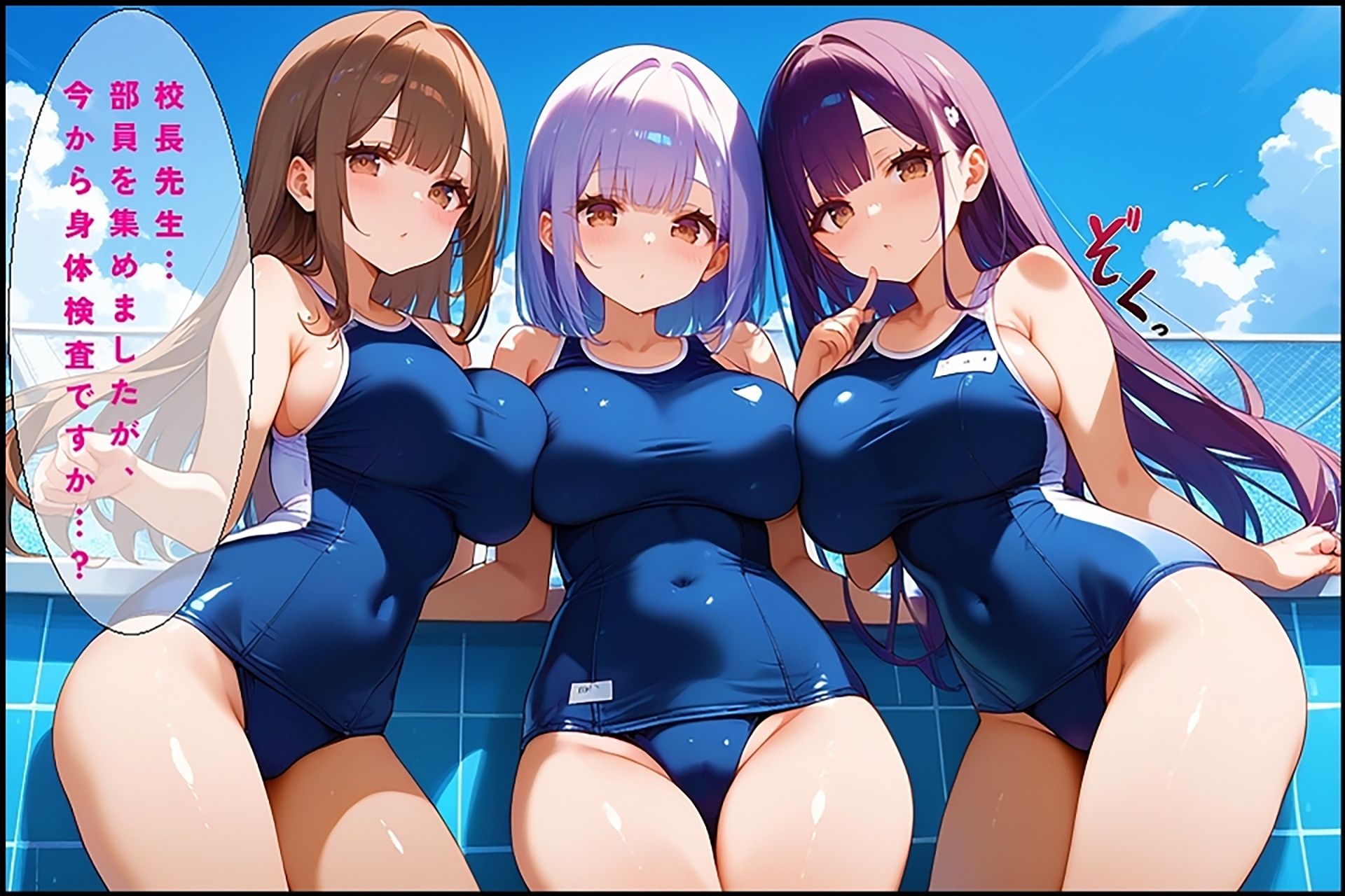 サンプル画像1:キモデブ校長の淫乱支配〜女子水泳部編〜(デブおじ無双) [d_457253]