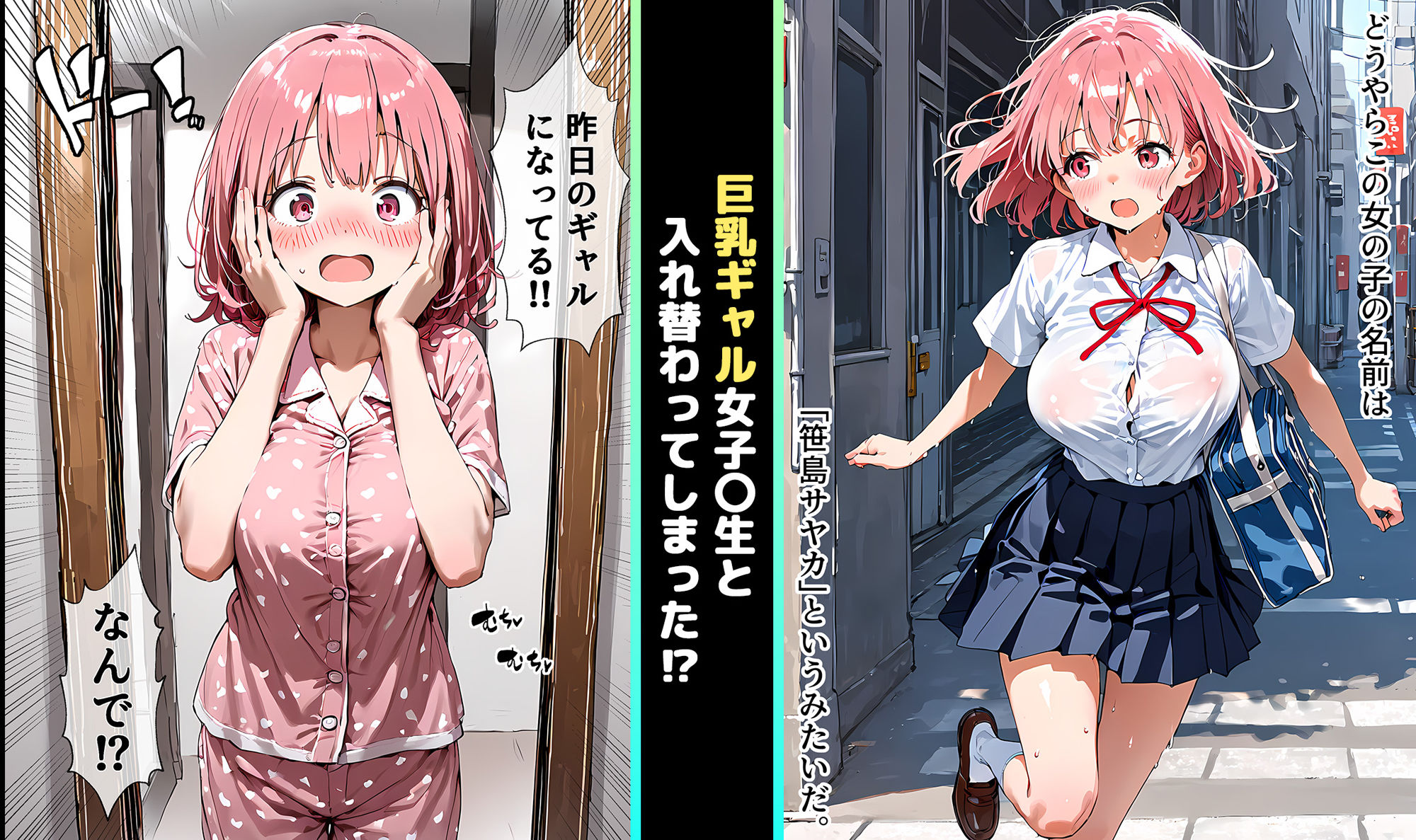 サンプル画像2:朝起きたら巨乳ギャルになってた！！〜チャラ男と全力メスイキセックス(晴天艦) [d_457438]