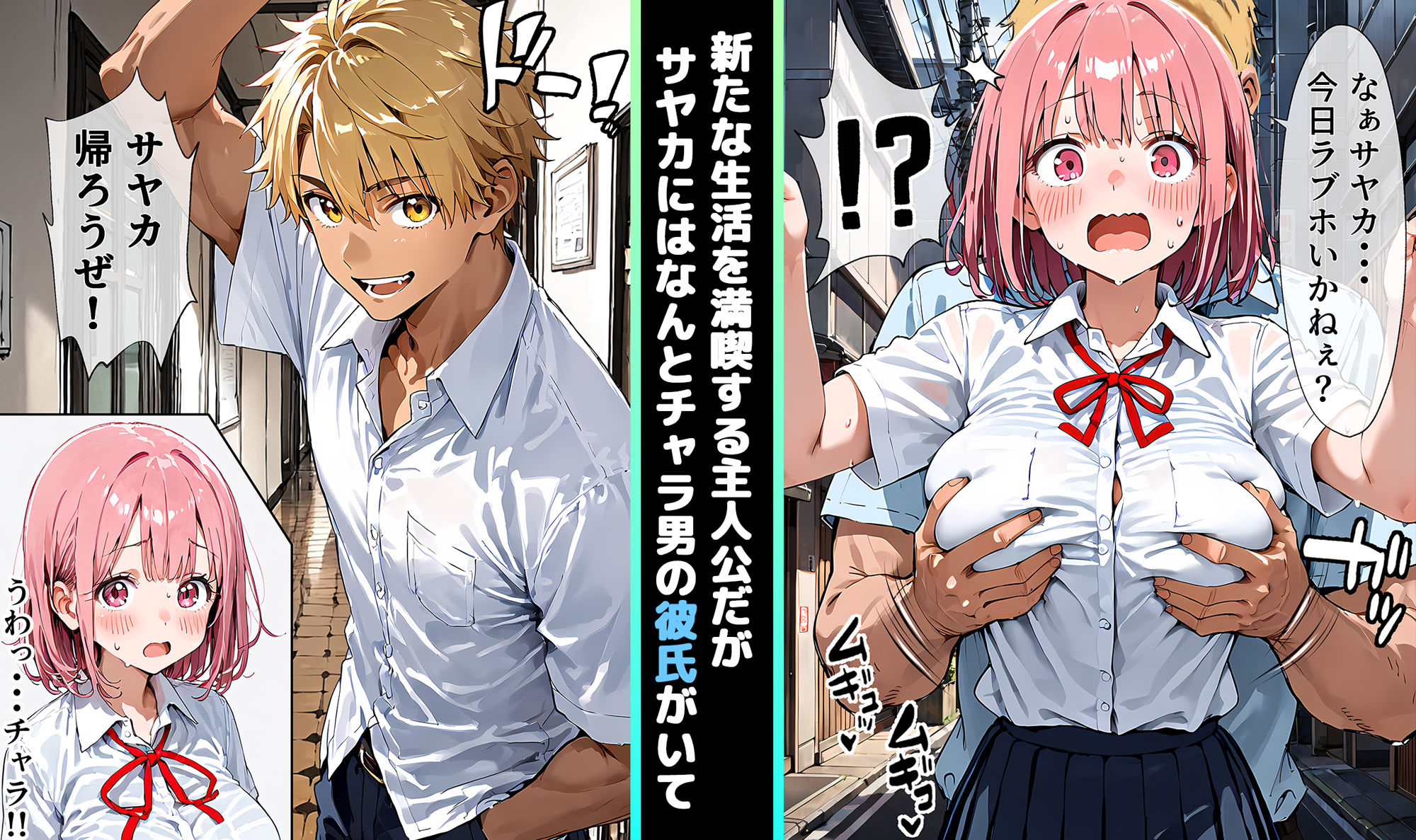 サンプル画像3:朝起きたら巨乳ギャルになってた！！〜チャラ男と全力メスイキセックス(晴天艦) [d_457438]