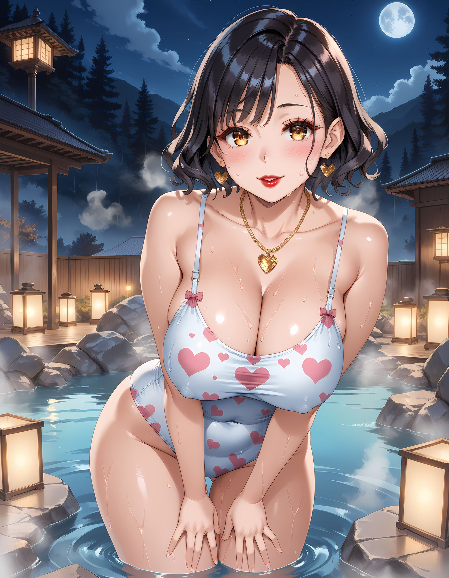 サンプル画像4:相思相愛のお母さんと温泉旅行に来たCG集(妄想サチュレーション) [d_457547]