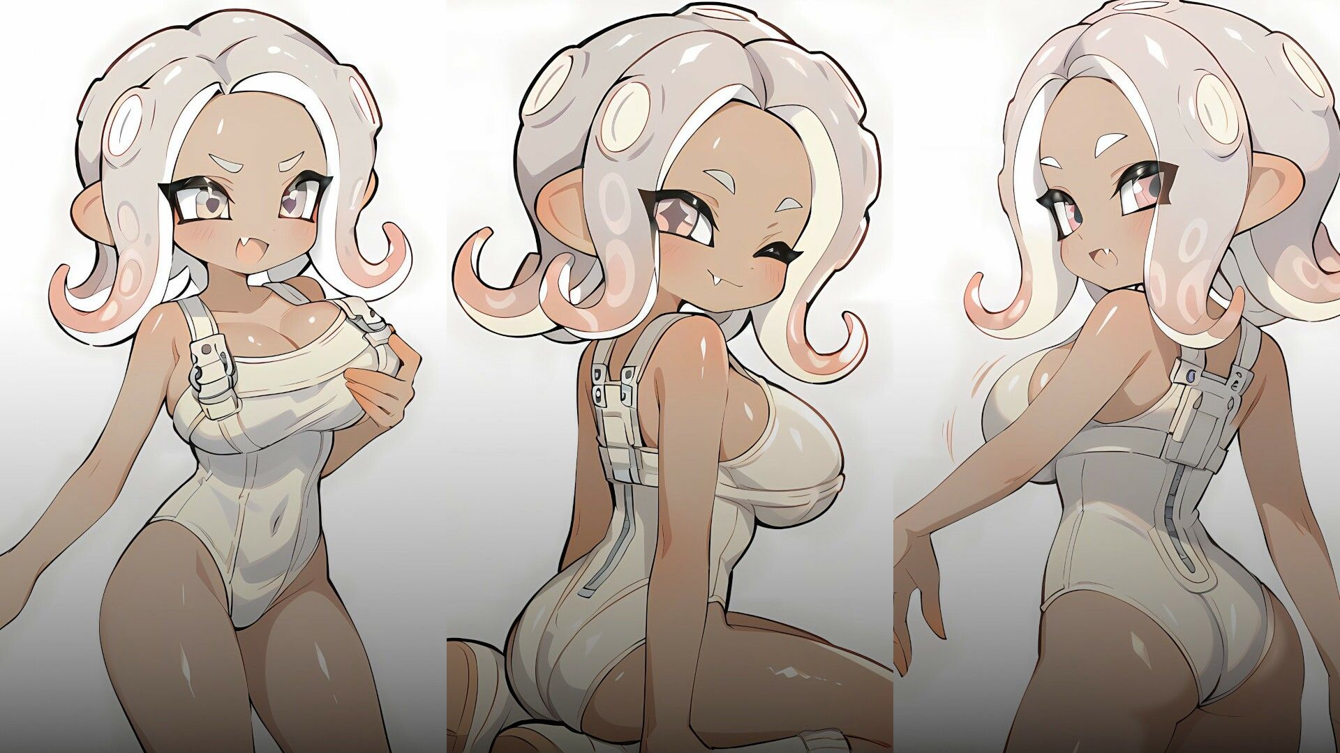 サンプル画像3:彩度ゼロ！？純白レオタードを着たタコ(PeachPoint) [d_457765]