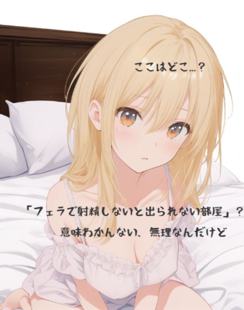 サンプル画像1:フェラで射精しないと出られない部屋_泣き顔金髪ギャル編(ぬるぬる倶楽部) [d_457882]