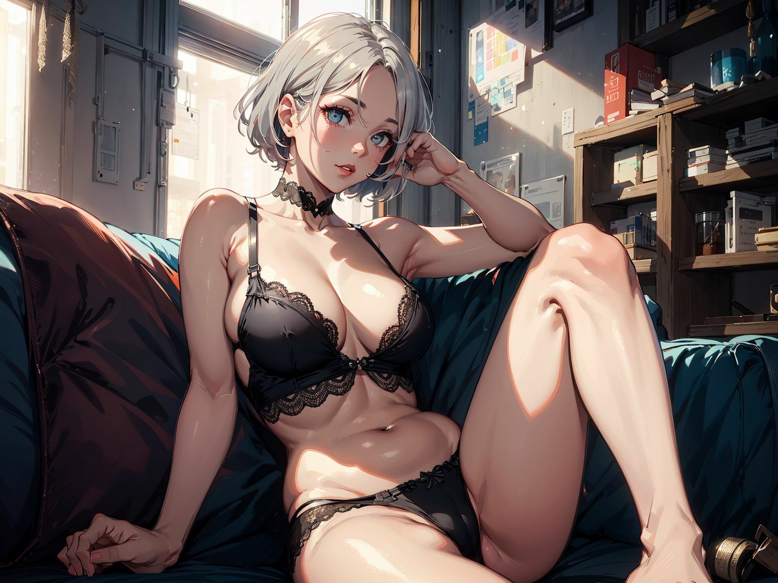 サンプル画像1:お姉さんの開放的な日常 03 The open-minded daily life of an older woman 03(ネコのヒゲ) [d_457888]