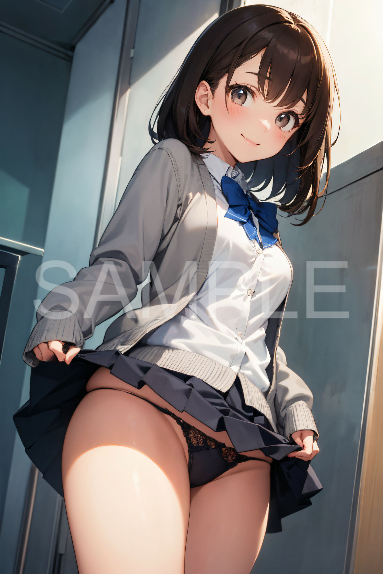 サンプル画像2:制服女子パンティー図鑑 その4(あなスタシア) [d_457906]