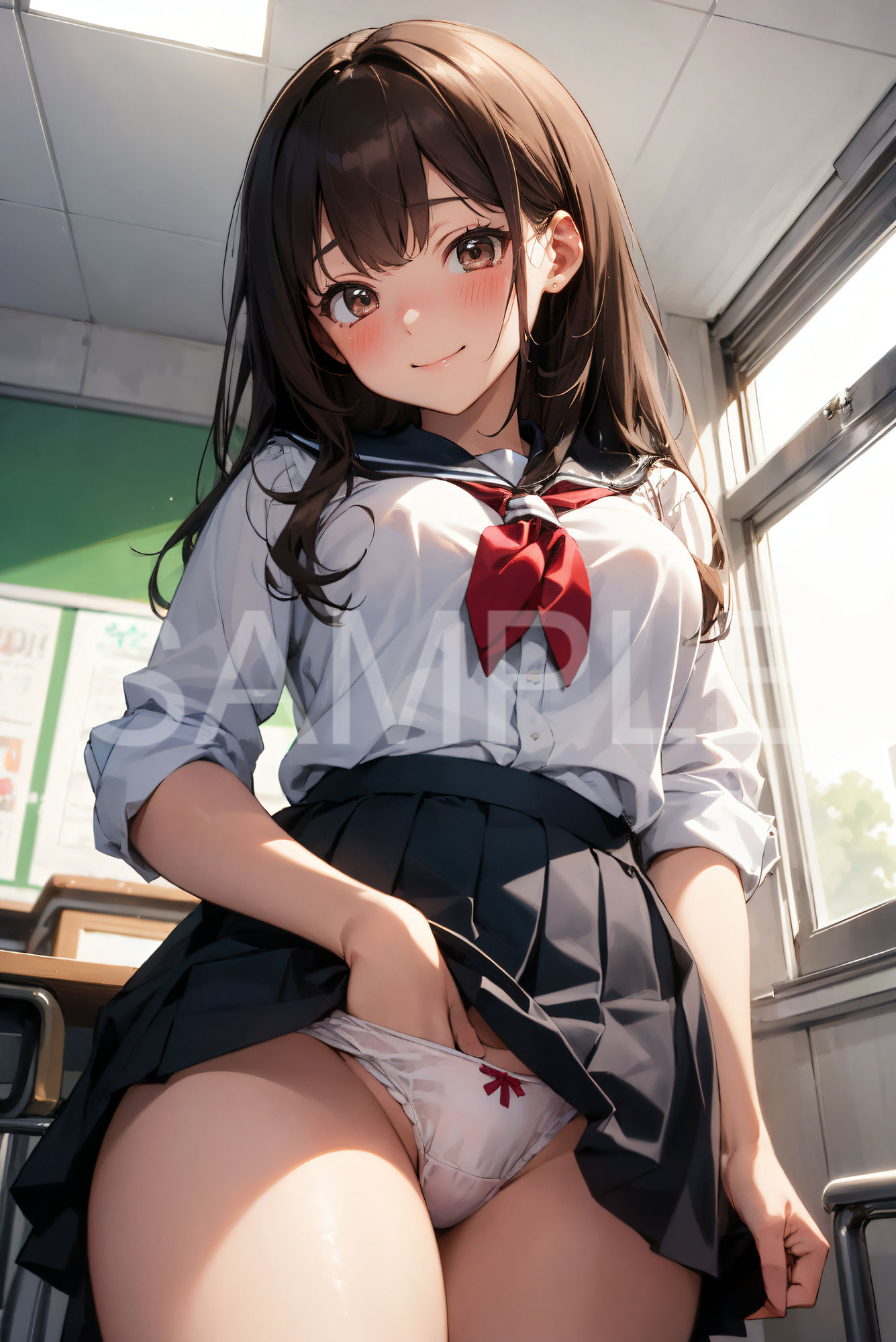 サンプル画像4:制服女子パンティー図鑑 その4(あなスタシア) [d_457906]