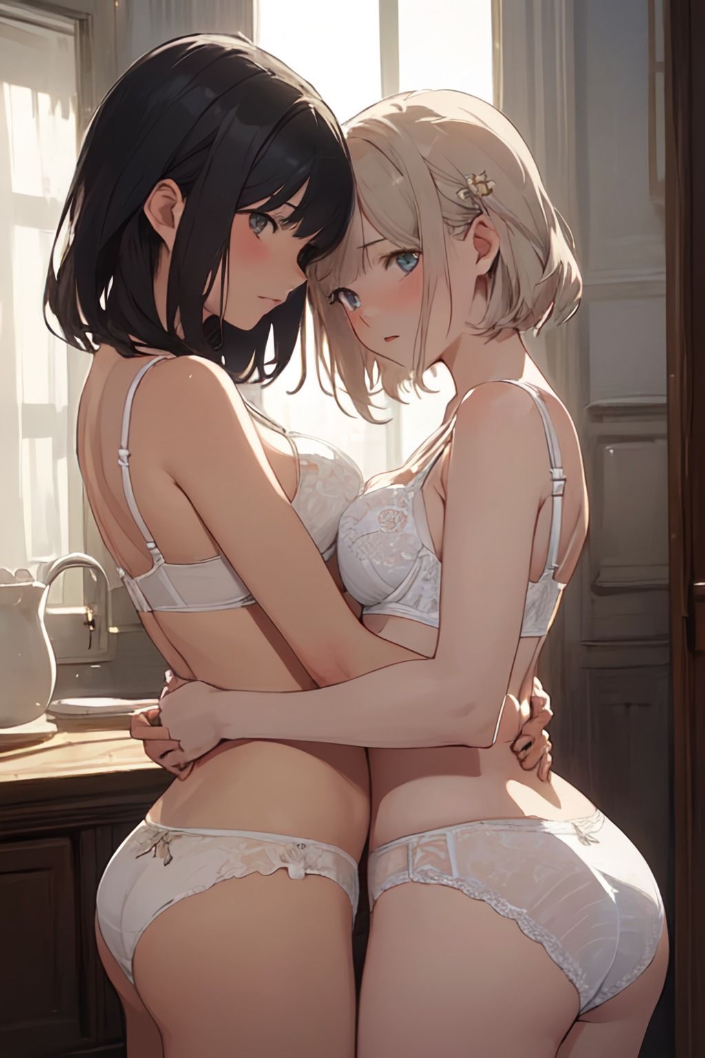 サンプル画像2:【著作権フリー】百合美少女 AIイラスト集(ネコネコガール) [d_457985]