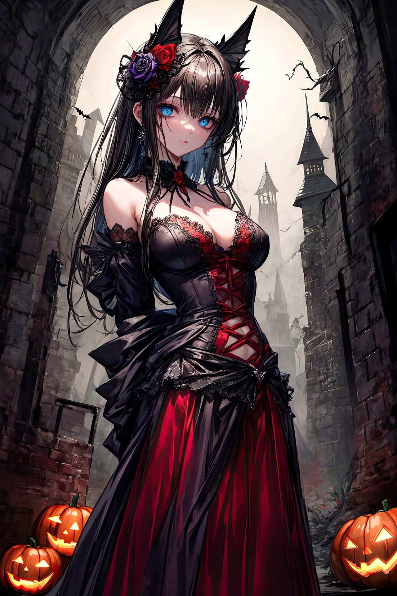 サンプル画像1:ハロウィンコスの女の子にぶっかけ(えーあい女の子) [d_458165]