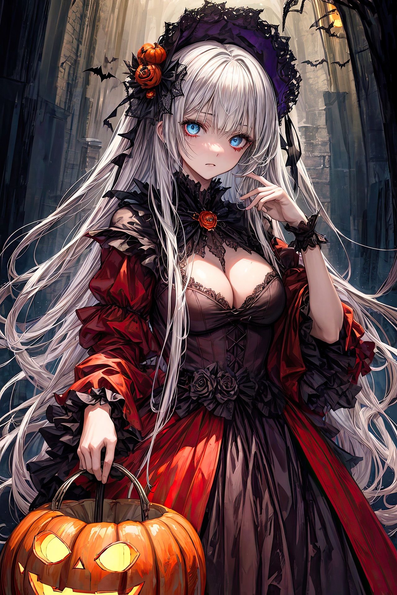 サンプル画像2:ハロウィンコスの女の子にぶっかけ(えーあい女の子) [d_458165]