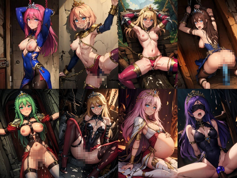 サンプル画像3:【敗北2】滅ぼされし国の囚われたプリンセスたちの知られざるその後…(AIdolMaker) [d_458253]