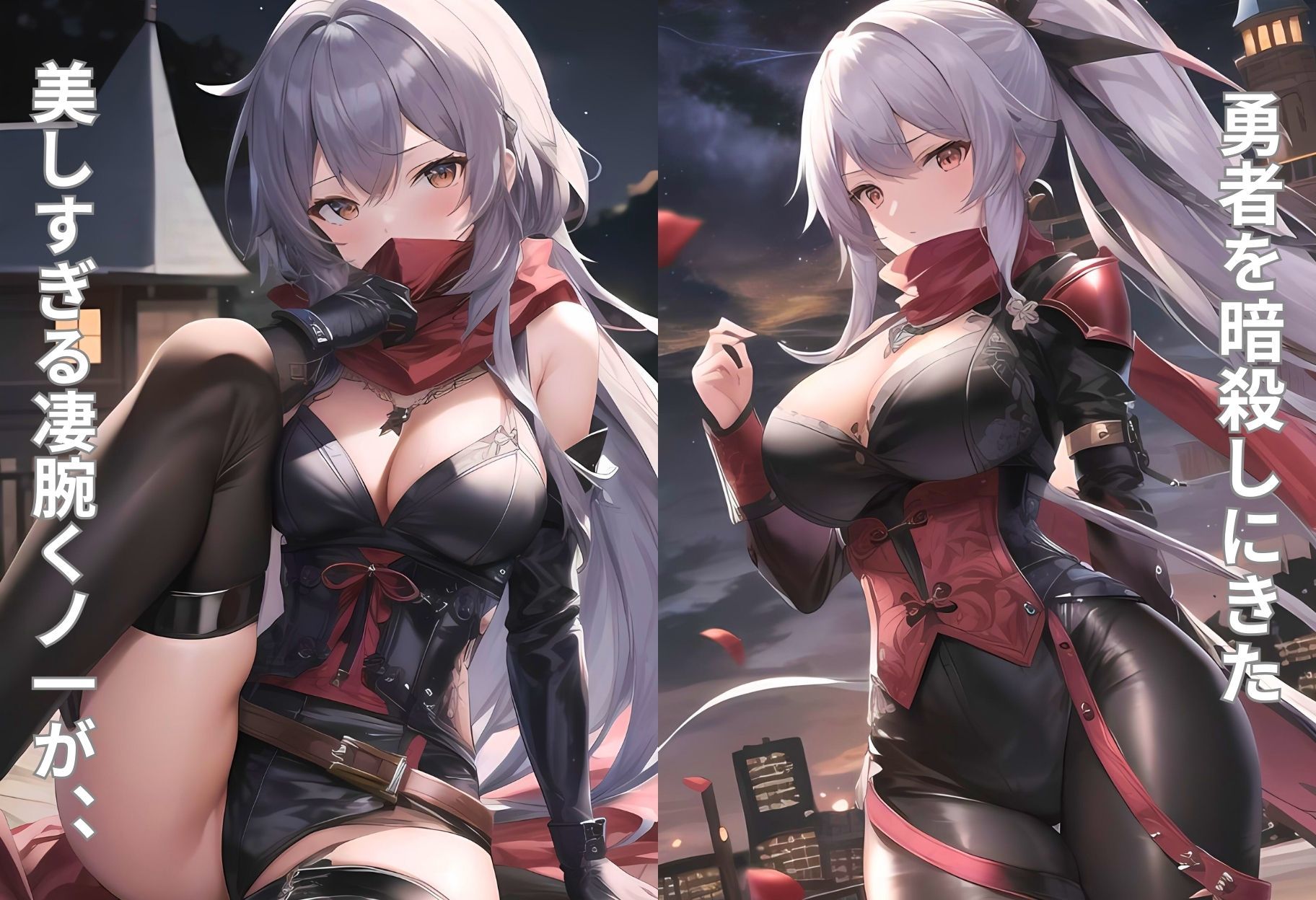 サンプル画像1:冷酷な凄腕くノ一がチン棒に服従した件〜銀髪どエロ美女編〜(転生したら種付け勇者だった件) [d_458339]