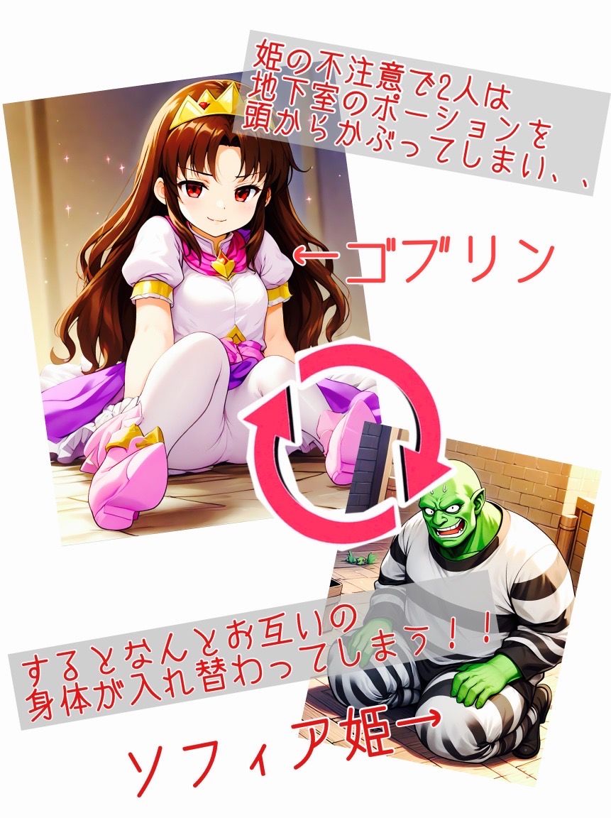 サンプル画像4:入れ替わり 姫の身体が奪われた！俺の幼なじみの身体になったゴブリンが俺のことを誘惑してくる件(myo) [d_458446]