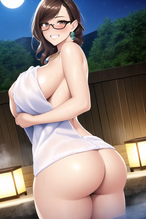 サンプル画像5:メガネの新妻と混浴(潮吹きジョニー) [d_458576]