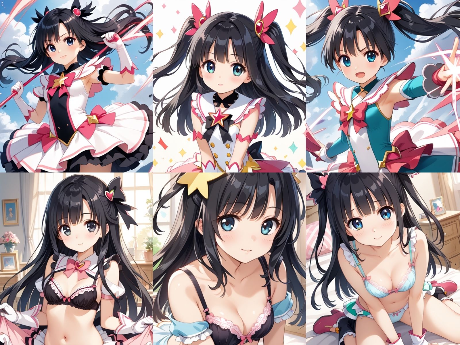 サンプル画像1:無敵の黒髪魔法少女が中出しセックスで孕みボテ腹になるまで(千草屋) [d_458697]